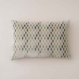Diamond Cut Velvet Rectangle Cushion - thumbnail 3