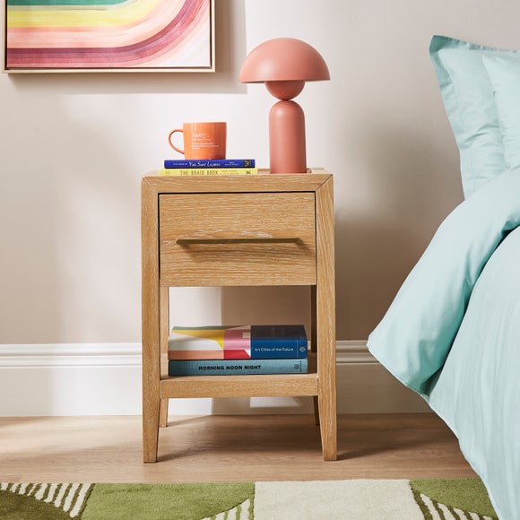 Holden 1 Drawer Bedside Table, Oak - image 1