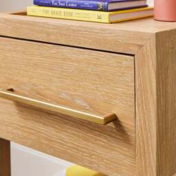 Holden 1 Drawer Bedside Table, Oak - thumbnail 4