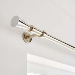Flute Extendable Metal Eyelet Curtain Pole - thumbnail 1