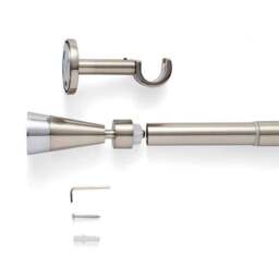 Flute Extendable Metal Eyelet Curtain Pole - thumbnail 2