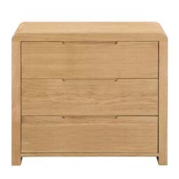 Curve 3 Drawer Chest, Oak - thumbnail 4