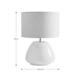Pebble Milky Glass Table Lamp - thumbnail 6