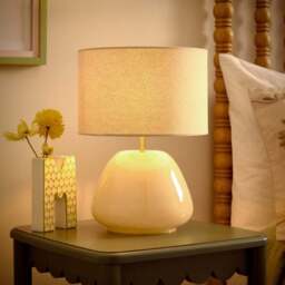 Pebble Milky Glass Table Lamp - thumbnail 2