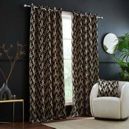 Lori Velvet Eyelet Curtains - thumbnail 2