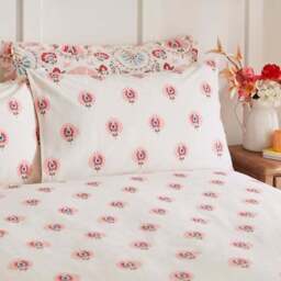 Hani 100% Cotton Duvet Cover and Pillowcase Set - thumbnail 4