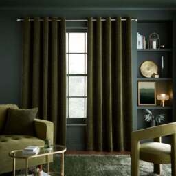 Luxe Textured Chenille Eyelet Curtains - thumbnail 2