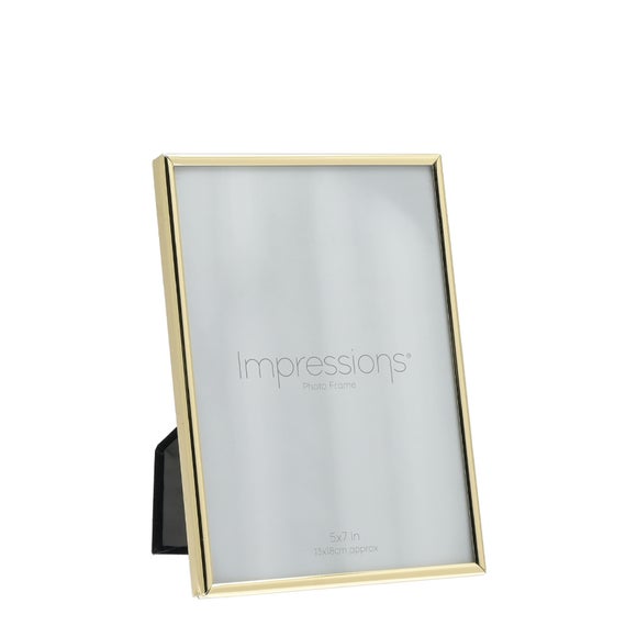 Impressions Thin Oblong Brass Photo Frame - image 1