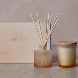 Serenity Breathe Eucalyptus Sage & Vetiver Candle & Diffuser Gift Set - thumbnail 3
