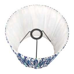 Izara Ikat Patterned Gathered Tapered Lamp Shade - thumbnail 3