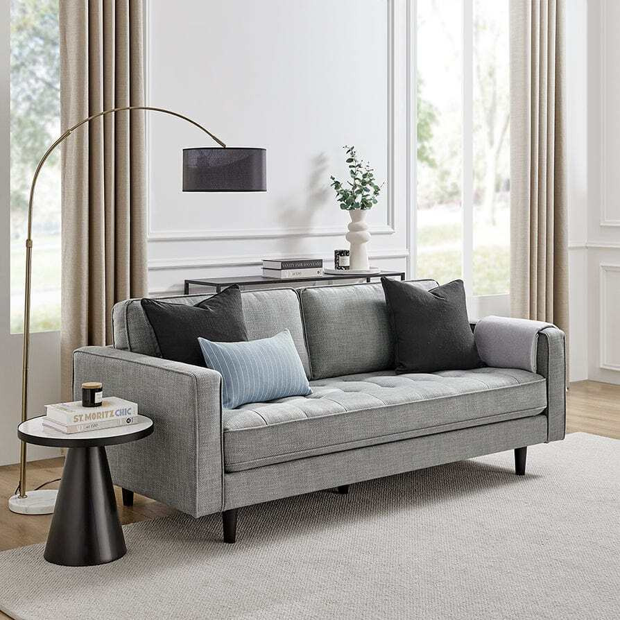 DUSK Sloane 3 Seater Sofa - Pebble Grey