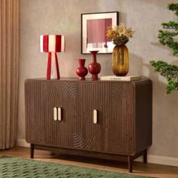 DUSK Marnie 3 Door Sideboard - Walnut - thumbnail 2