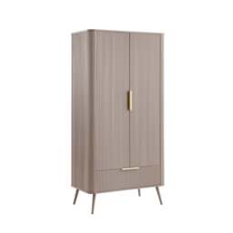 DUSK Hattie 2 Door Wardrobe with Drawer - Taupe - thumbnail 2