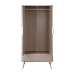 DUSK Hattie 2 Door Wardrobe with Drawer - Taupe - thumbnail 3