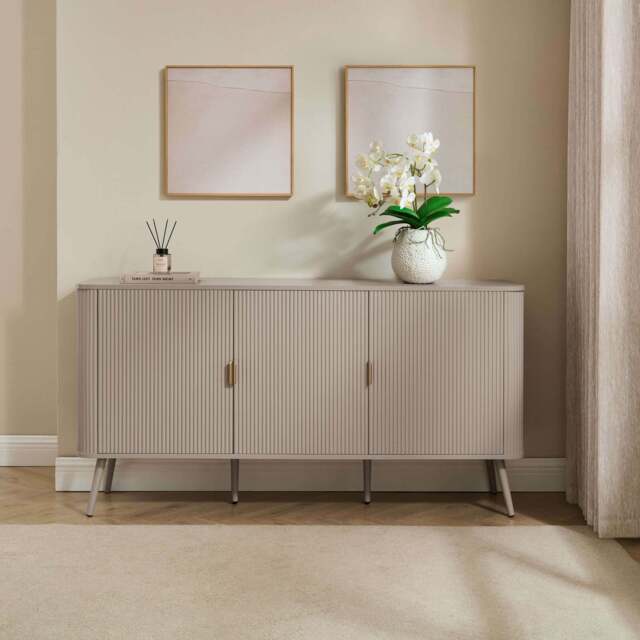 DUSK Hattie 3 Door Sideboard - Taupe - image 1