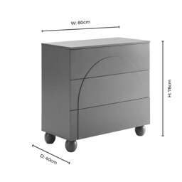 DUSK Rachel Arch Front 3 Drawer Chest - Terracotta - thumbnail 9