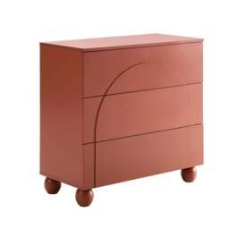DUSK Rachel Arch Front 3 Drawer Chest - Terracotta - thumbnail 4