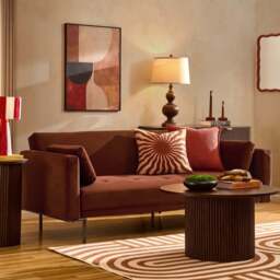 DUSK Hudson Click Clack Sofa Bed - Terracotta