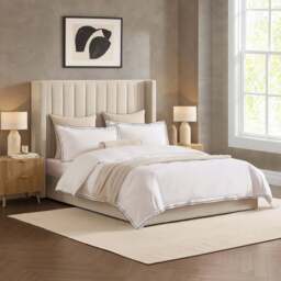 DUSK Madison Ottoman Storage Bed - Ecru - Double - thumbnail 2