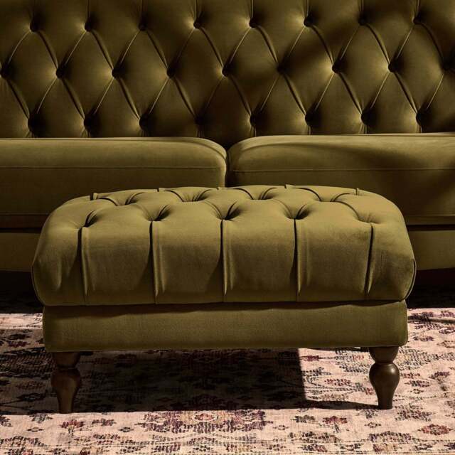 DUSK Hebden Pouffe - Muted Moss - image 1