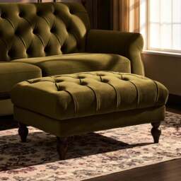 DUSK Hebden Pouffe - Muted Moss - thumbnail 2