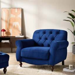 DUSK Hebden Armchair - Royal Blue - thumbnail 1