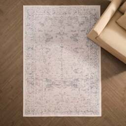 DUSK Zahra Persian Style Machine Washable Rug - Natural/Light Grey - 160 x 230cm - thumbnail 2