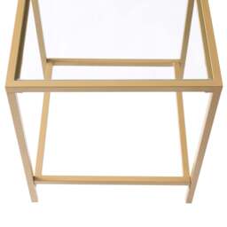 DUSK Glass Square Side Table - Gold - thumbnail 3