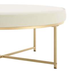 DUSK Northwich Round Pouffe - Ecru - thumbnail 3