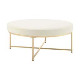 DUSK Northwich Round Pouffe - Ecru - thumbnail 2