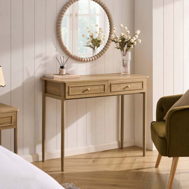 DUSK Posy Bobbin Dressing Table - Light Wood - image 1