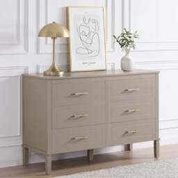 DUSK Sienna 6 Drawer Chest - Taupe