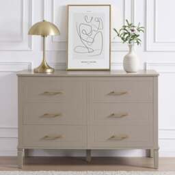DUSK Sienna 6 Drawer Chest - Taupe - thumbnail 2