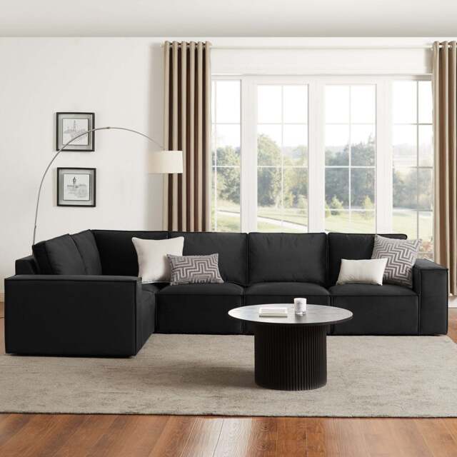DUSK Brooklyn Large Left Hand L-Shape Sofa - Ink - image 1