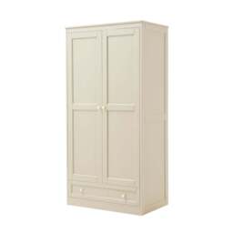 DUSK Ruby 2 Door Wardrobe with Drawer - Cream - thumbnail 4