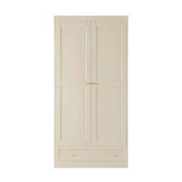 DUSK Ruby 2 Door Wardrobe with Drawer - Cream - thumbnail 3