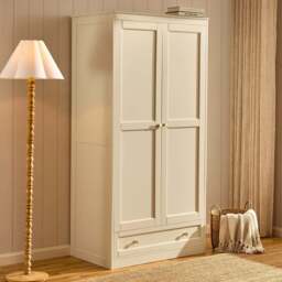 DUSK Ruby 2 Door Wardrobe with Drawer - Cream - thumbnail 2