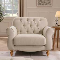 DUSK Hebden Armchair - Cream Linen - thumbnail 2