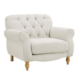 DUSK Hebden Armchair - Cream Linen - thumbnail 3