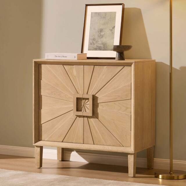 DUSK Amaya Ash 2 Door Sideboard - Light Wood - image 1