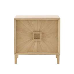 DUSK Amaya Ash 2 Door Sideboard - Light Wood - thumbnail 3