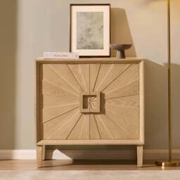 DUSK Amaya Ash 2 Door Sideboard - Light Wood - thumbnail 2
