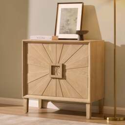DUSK Amaya Ash 2 Door Sideboard - Light Wood