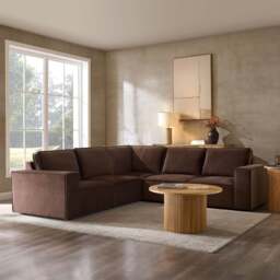 DUSK Brooklyn Large Left Hand Corner Sofa - Cappuccino - thumbnail 2