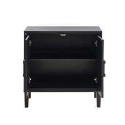 DUSK Amaya Ash 2 Door Sideboard - Black - thumbnail 4