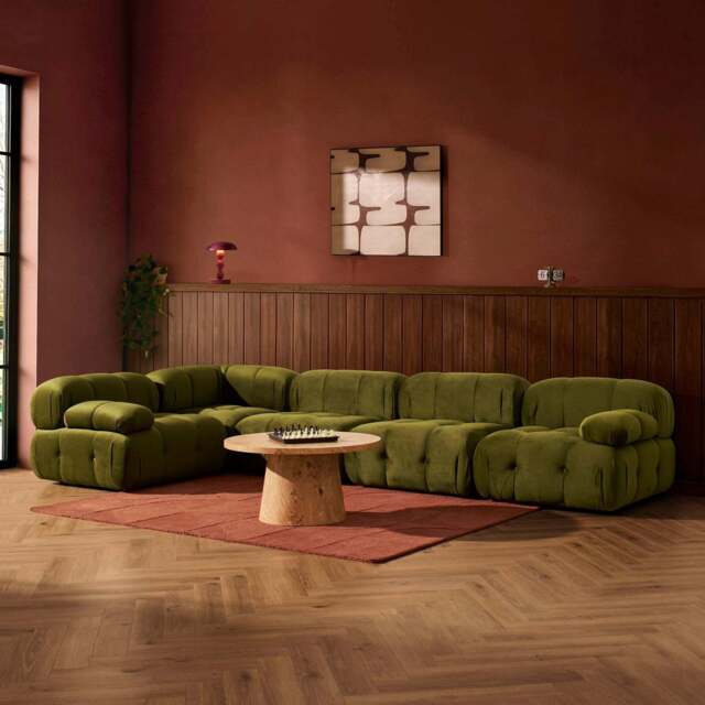 DUSK Bondi Large Left Hand L Shape Sofa - Rich Green - image 1