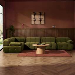 DUSK Bondi Large Left Hand L Shape Sofa - Rich Green - thumbnail 2