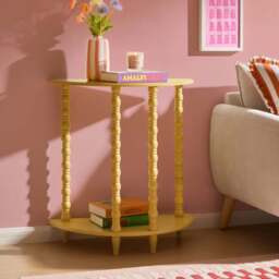 DUSK Bonnie Bobbin Console Table - Vibrant Yellow - thumbnail 1