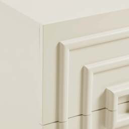 DUSK Harlow 2 Drawer Bedside Table - Cream - thumbnail 7