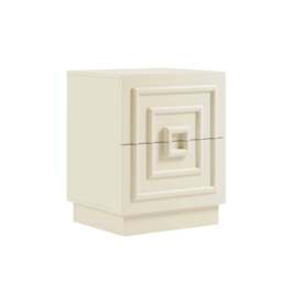 DUSK Harlow 2 Drawer Bedside Table - Cream - thumbnail 4